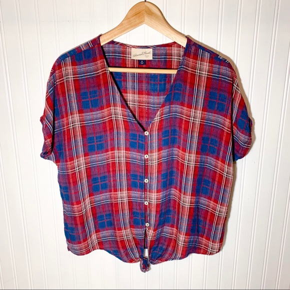 Universal Thread Tops - Universal Thread Plaid Top